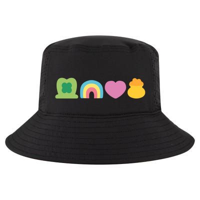 St Patricks Day Lucky Charm Pot Gold Irish Shamrock Rainbow Cool Comfort Performance Bucket Hat