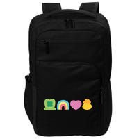 St Patricks Day Lucky Charm Pot Gold Irish Shamrock Rainbow Impact Tech Backpack