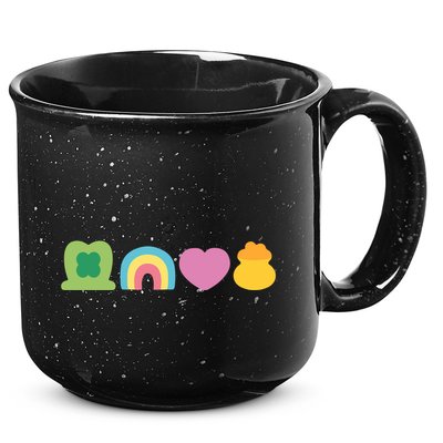 St Patricks Day Lucky Charm Pot Gold Irish Shamrock Rainbow 15oz Campfire Ceramic Mug
