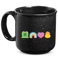 St Patricks Day Lucky Charm Pot Gold Irish Shamrock Rainbow 15oz Campfire Ceramic Mug