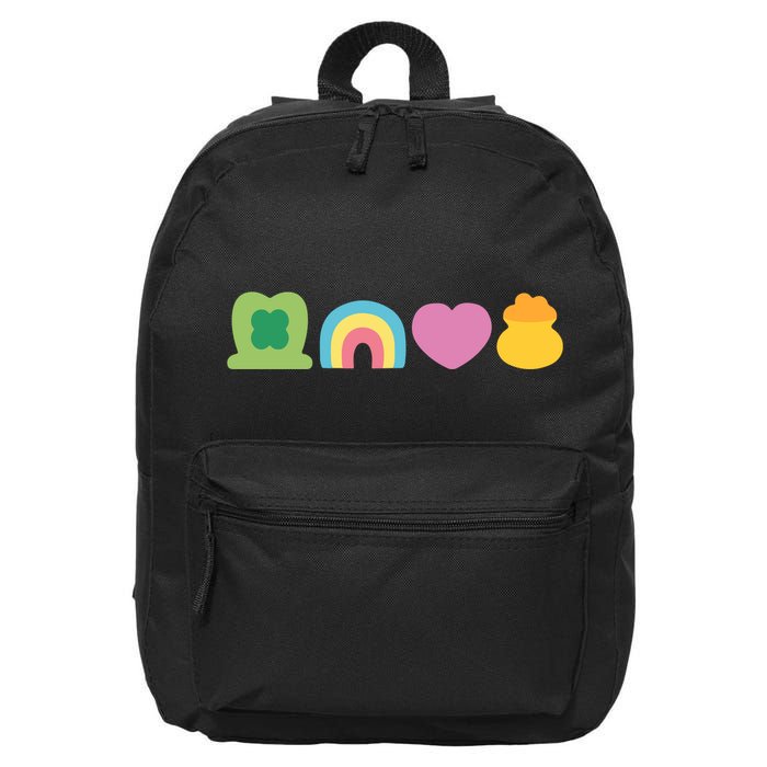St Patricks Day Lucky Charm Pot Gold Irish Shamrock Rainbow 16 in Basic Backpack