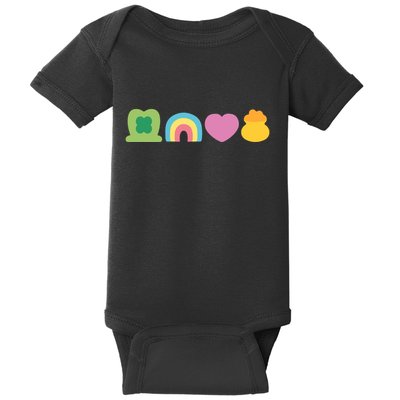 St Patricks Day Lucky Charm Pot Gold Irish Shamrock Rainbow Baby Bodysuit