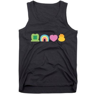 St Patricks Day Lucky Charm Pot Gold Irish Shamrock Rainbow Tank Top