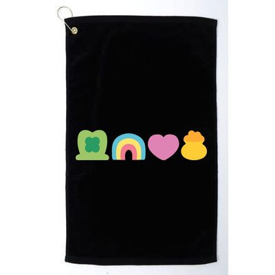 St Patricks Day Lucky Charm Pot Gold Irish Shamrock Rainbow Golf Towel