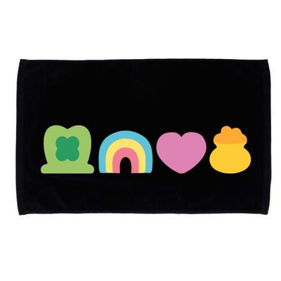 St Patricks Day Lucky Charm Pot Gold Irish Shamrock Rainbow Microfiber Hand Towel