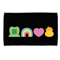 St Patricks Day Lucky Charm Pot Gold Irish Shamrock Rainbow Microfiber Hand Towel
