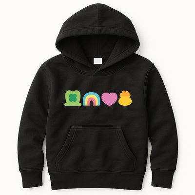 St Patricks Day Lucky Charm Pot Gold Irish Shamrock Rainbow Kids Hoodie