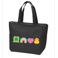 St Patricks Day Lucky Charm Pot Gold Irish Shamrock Rainbow Zip Tote Bag