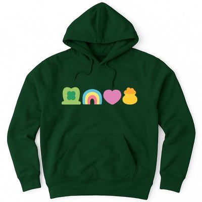 St Patricks Day Lucky Charm Pot Gold Irish Shamrock Rainbow Hoodie
