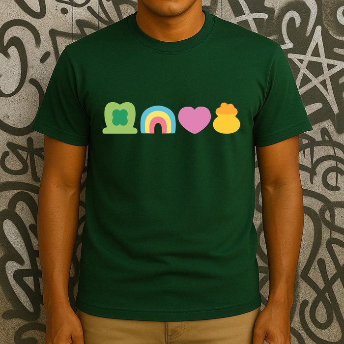 St Patricks Day Lucky Charm Pot Gold Irish Shamrock Rainbow T-Shirt
