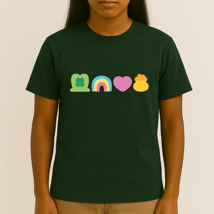 St Patricks Day Lucky Charm Pot Gold Irish Shamrock Rainbow T-Shirt