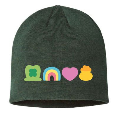 St Patricks Day Lucky Charm Pot Gold Irish Shamrock Rainbow Sustainable Beanie