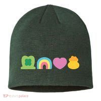 St Patricks Day Lucky Charm Pot Gold Irish Shamrock Rainbow Sustainable Beanie