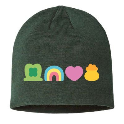 St Patricks Day Lucky Charm Pot Gold Irish Shamrock Rainbow Sustainable Beanie