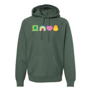 St Patricks Day Lucky Charm Pot Gold Irish Shamrock Rainbow Premium Hoodie