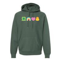 St Patricks Day Lucky Charm Pot Gold Irish Shamrock Rainbow Premium Hoodie