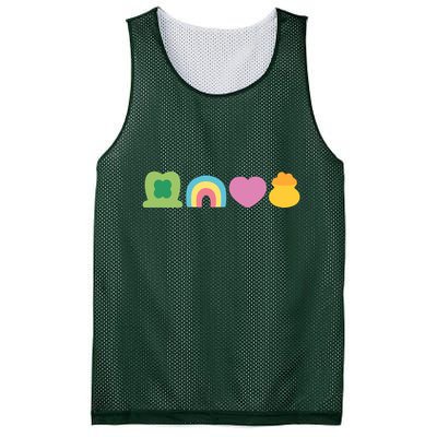 St Patricks Day Lucky Charm Pot Gold Irish Shamrock Rainbow Mesh Reversible Basketball Jersey Tank