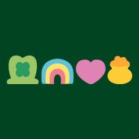 St Patricks Day Lucky Charm Pot Gold Irish Shamrock Rainbow Magnet