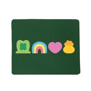 St Patricks Day Lucky Charm Pot Gold Irish Shamrock Rainbow Mousepad