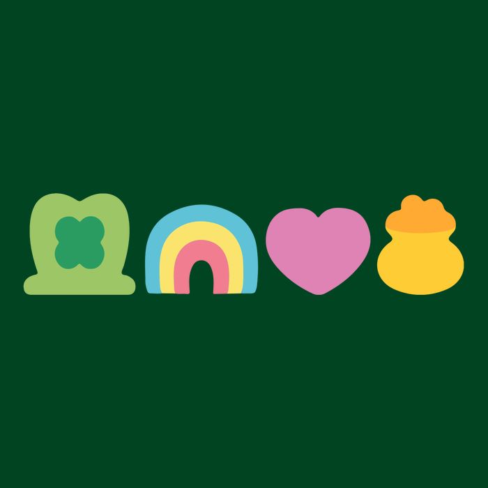 St Patricks Day Lucky Charm Pot Gold Irish Shamrock Rainbow Poster