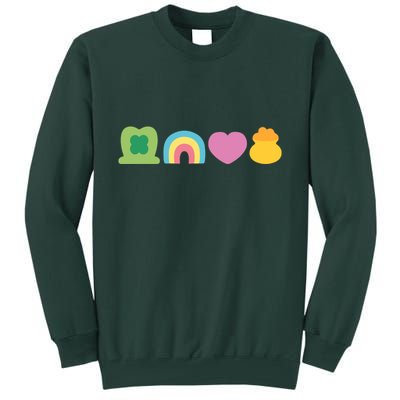 St Patricks Day Lucky Charm Pot Gold Irish Shamrock Rainbow Tall Sweatshirt