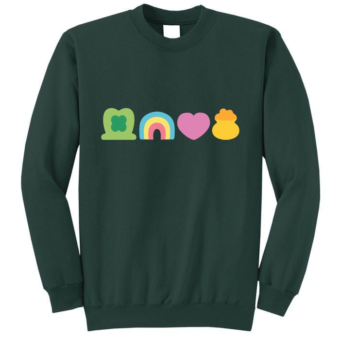 St Patricks Day Lucky Charm Pot Gold Irish Shamrock Rainbow Tall Sweatshirt