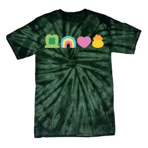 St Patricks Day Lucky Charm Pot Gold Irish Shamrock Rainbow Tie-Dye T-Shirt