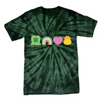St Patricks Day Lucky Charm Pot Gold Irish Shamrock Rainbow Tie-Dye T-Shirt