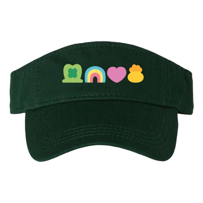 St Patricks Day Lucky Charm Pot Gold Irish Shamrock Rainbow Valucap Bio-Washed Visor