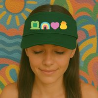 St Patricks Day Lucky Charm Pot Gold Irish Shamrock Rainbow Visor