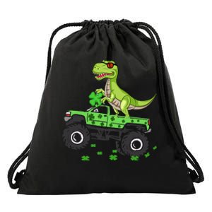 St Patricks Day Boy Dinosaur Monster Turck Trex Drawstring Bag