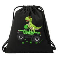 St Patricks Day Boy Dinosaur Monster Turck Trex Drawstring Bag