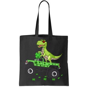 St Patricks Day Boy Dinosaur Monster Turck Trex Tote Bag