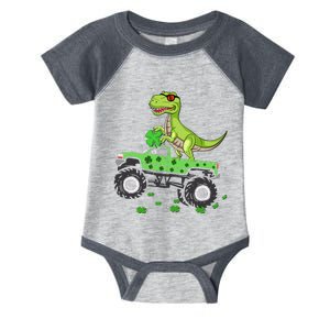 St Patricks Day Boy Dinosaur Monster Turck Trex Infant Baby Jersey Bodysuit