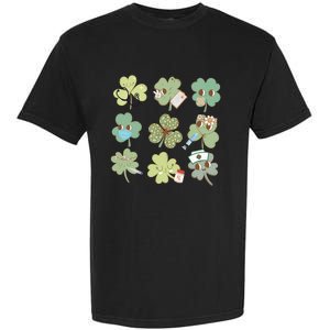 St. Patricks Day Nurse Shamrock Garment-Dyed Heavyweight T-Shirt