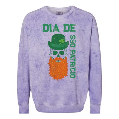 SAINT PATRICK'S DAY SKULL DESIGN Colorblast Crewneck Sweatshirt