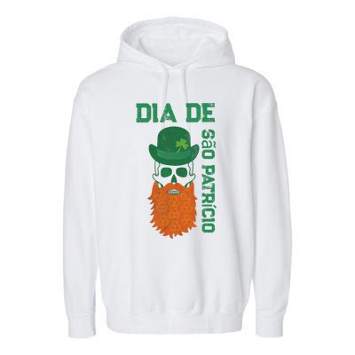 SAINT PATRICK'S DAY SKULL DESIGN Garment-Dyed Fleece Hoodie