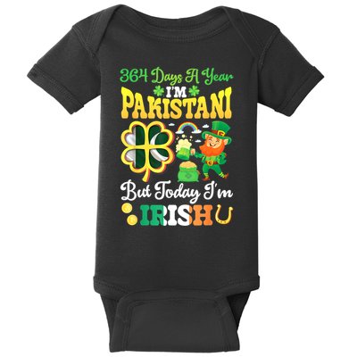 St Patrick Day 364 Days Pakistani But Today I’M Irish Leprechaun Beer Gold Gift Baby Bodysuit