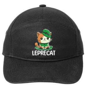 St Patricks Day Parade Leprecat Funny Irish Cat 7-Panel Snapback Hat