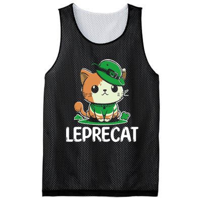 St Patricks Day Parade Leprecat Funny Irish Cat Mesh Reversible Basketball Jersey Tank