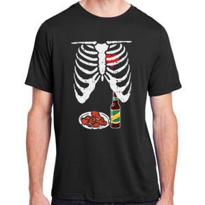 Skeleton Pregnancy Dad Chicken Wings Beer Halloween Adult ChromaSoft Performance T-Shirt