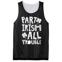 Saint Patrick's Day Part Irish All Trouble Funny Mesh Reversible Basketball Jersey Tank