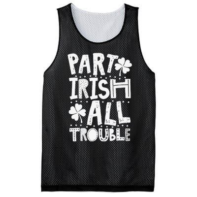 Saint Patrick's Day Part Irish All Trouble Funny Mesh Reversible Basketball Jersey Tank