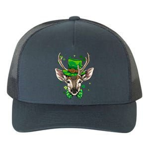 St Patrick's Day Leprechaun Deer Shamrock Irish Deer Hunting Gift Yupoong Adult 5-Panel Trucker Hat