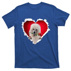 Standard Poodle Dog Rose Heart Valentines Day Couple Gift T-Shirt