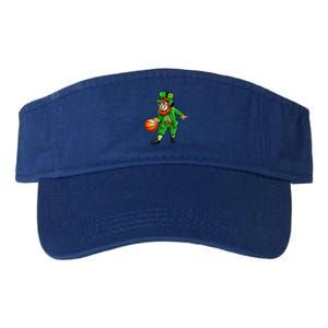 St Patricks Day Leprechaun Basketball Shamrock Funny Gift Valucap Bio-Washed Visor