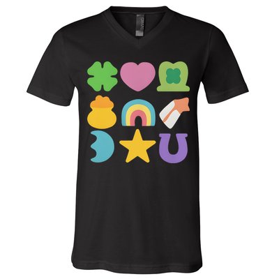 St Patricks Day Lucky Charm V-Neck T-Shirt
