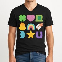 St Patricks Day Lucky Charm V-Neck T-Shirt
