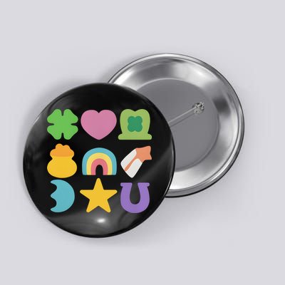 St Patricks Day Lucky Charm Button