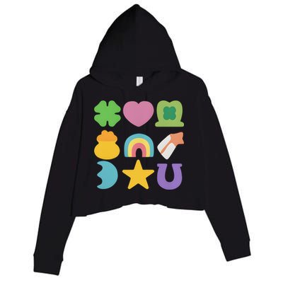 St Patricks Day Lucky Charm Crop Fleece Hoodie